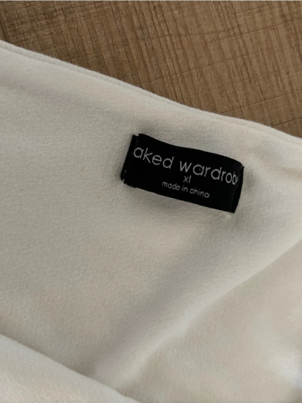 The Naked Wardrobe White Graduation Dress Bodycon Snatched One Shoulder Sz XL - Picture 6 of 9